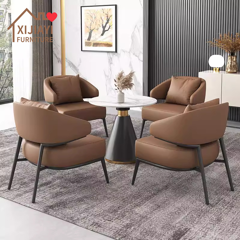 Xijiayi Formal Waiting Area Chair with Upholstered Seat and Metal Frame