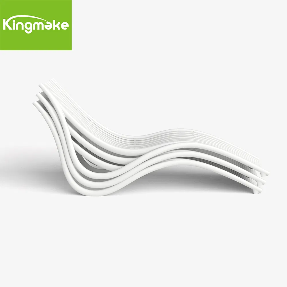 Luxury Hotel Poolside Aluminum Sun Lounger Chair with Classic Design