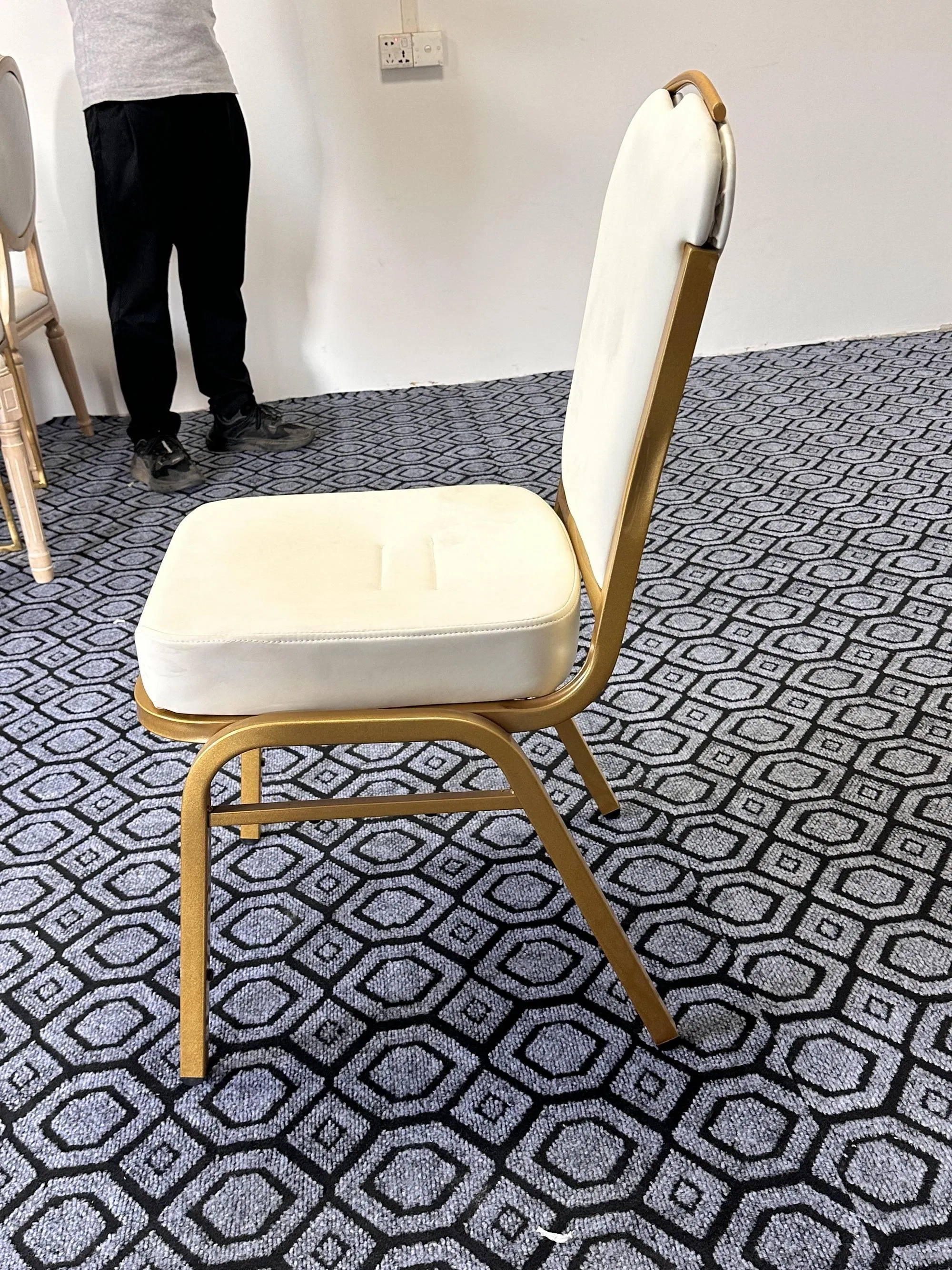 Premium Gold Chiavari Chairs with Metal Frame Dinning Weddings Church Chair