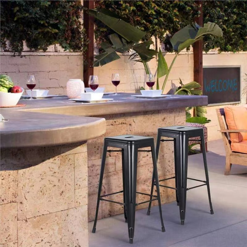 American Industrial Style Iron Art Bar Stool Fashion Household Cafe Bar Stool