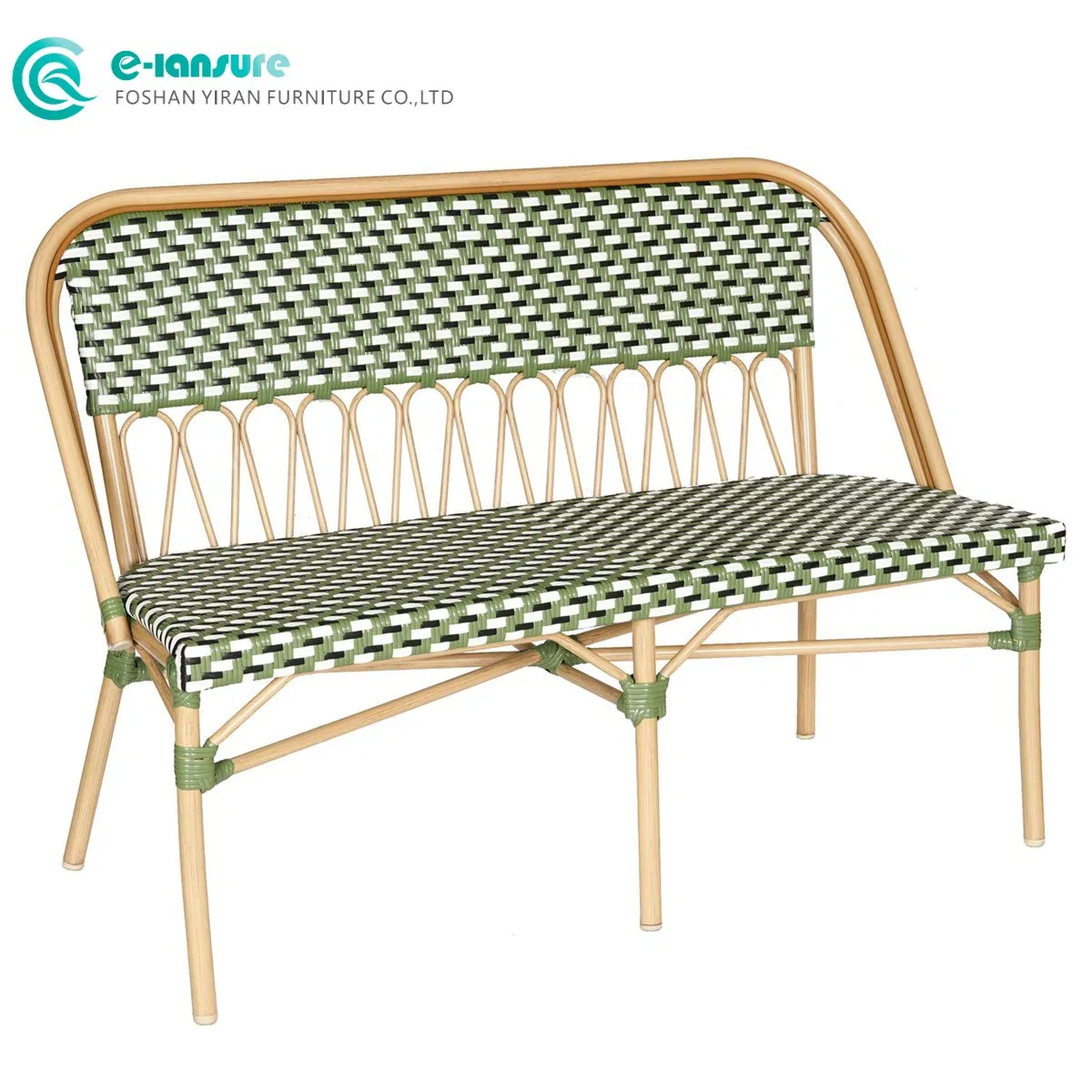 Premium Outdoor Bench Chair Wholesale Durable Aluminum Bench and Complementary Rattan Chairs with Weather-Resistant Construction