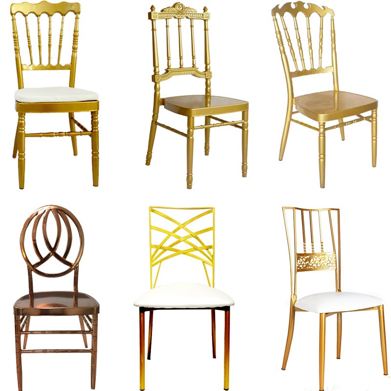 Luxury Steel Hotel Banquet Chair Chiavari Chairs for Wedding Dinning Event