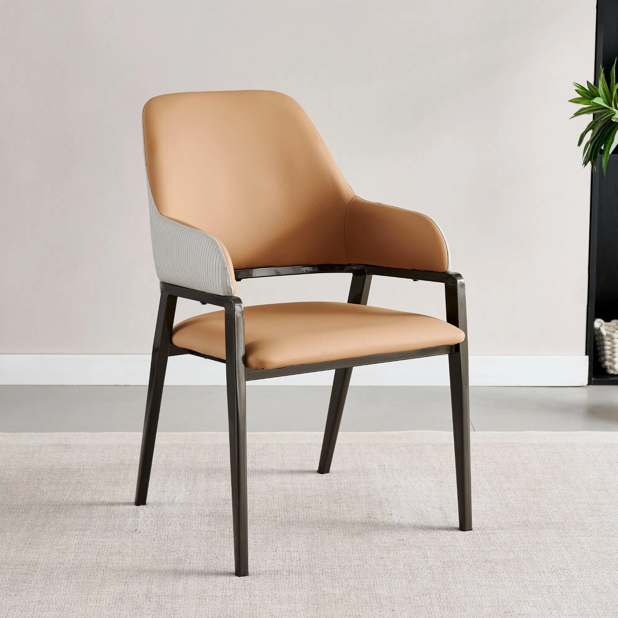 Modern Stackable Colorful Sintered Stone Dining Chair for Living Room Restaurant and Cafe