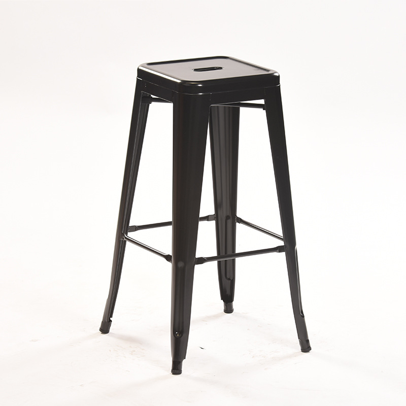 China Wholesale Modern Home Restaurant/Hotel Furniture Customized Industrial Style Black Bar Stool