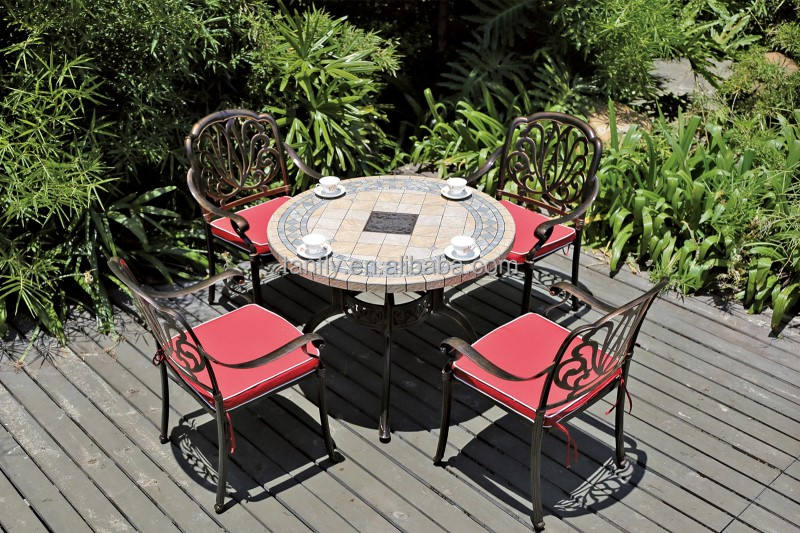 Outdoor Aluminum Garden Furniture Dining Set Chair Table Set for Patio Use