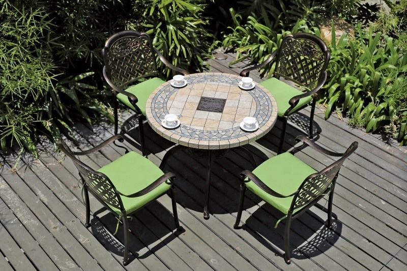 Outdoor Aluminum Garden Furniture Dining Set Chair Table Set for Patio Use