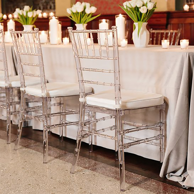 Plastic Clear Banquet Ghost Acrylic Transparent Chiavari Wedding Chairs for Events Wedding Party