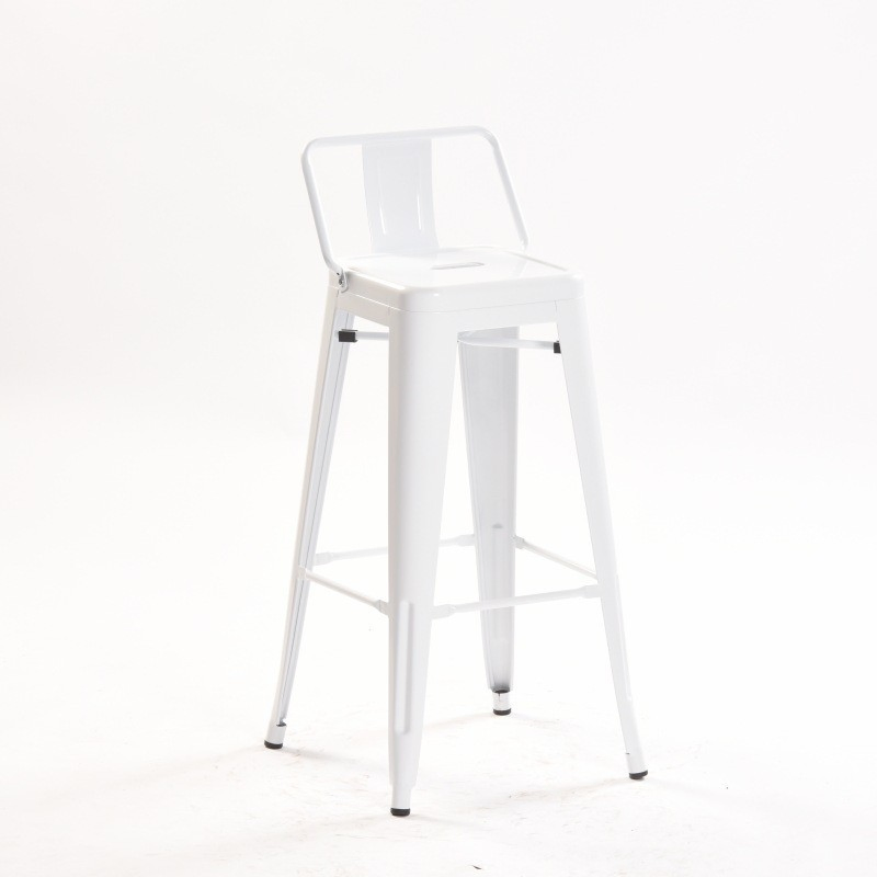 Wholesale Prices American Loft Industrial Simple Style Metal Iron White Bar Stool