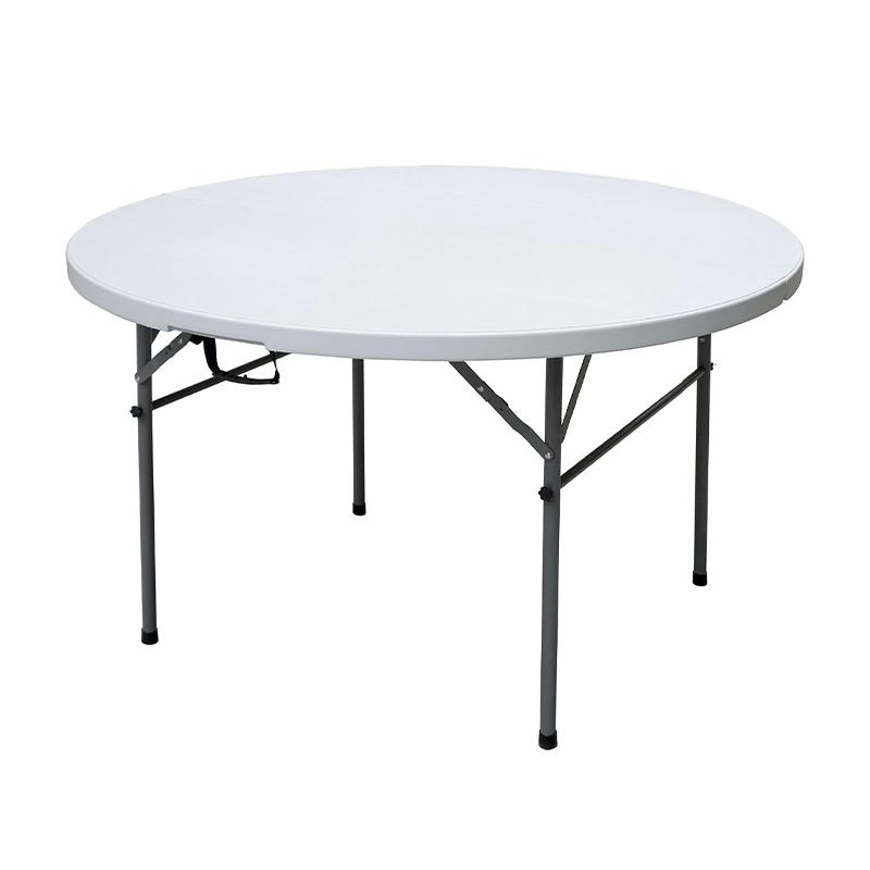 Heavy Duty HDPE Round Plastic Portable Folding Table for Outdoor Wedding Events(ZG33-002)