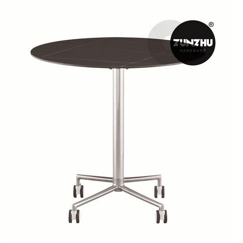 Round Movable Fold Away Lecture Folding Collapsible Flip up Top College Study Table with Castors