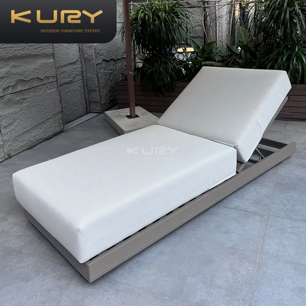 Luxury Poolside Sunbed Metal Aluminum Outdoor Pool Beach Outdoor Design Sun Lounger