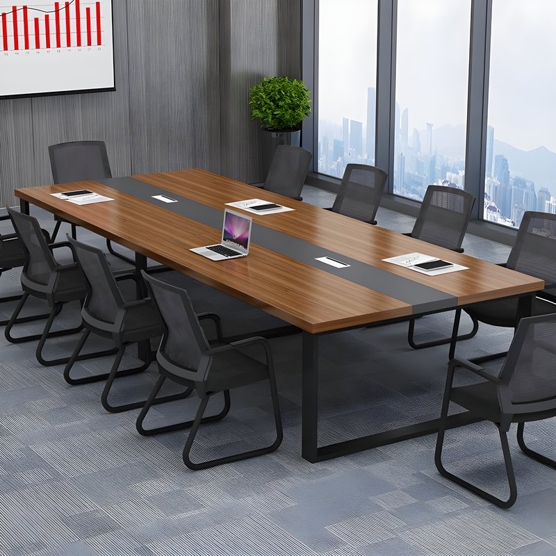 Office Furniture Conference Table Simple Large Panel Rectangular Long Office Meeting Room Table