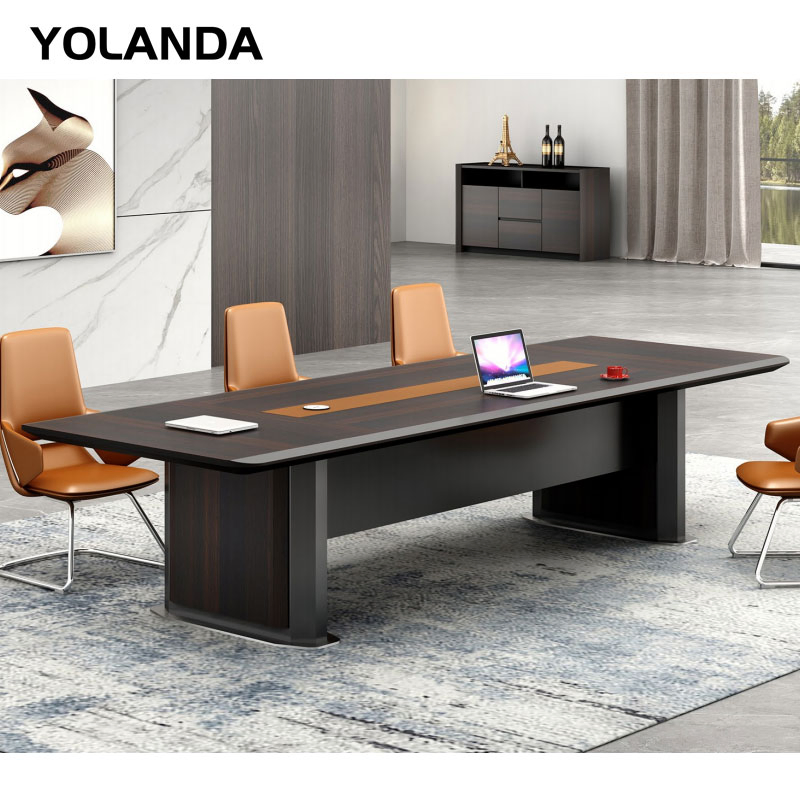 Yolanda Office Furniture Large Conference Table a Sturdy Negotiating Table Made of Wood for a Company's Meeting Room Desk