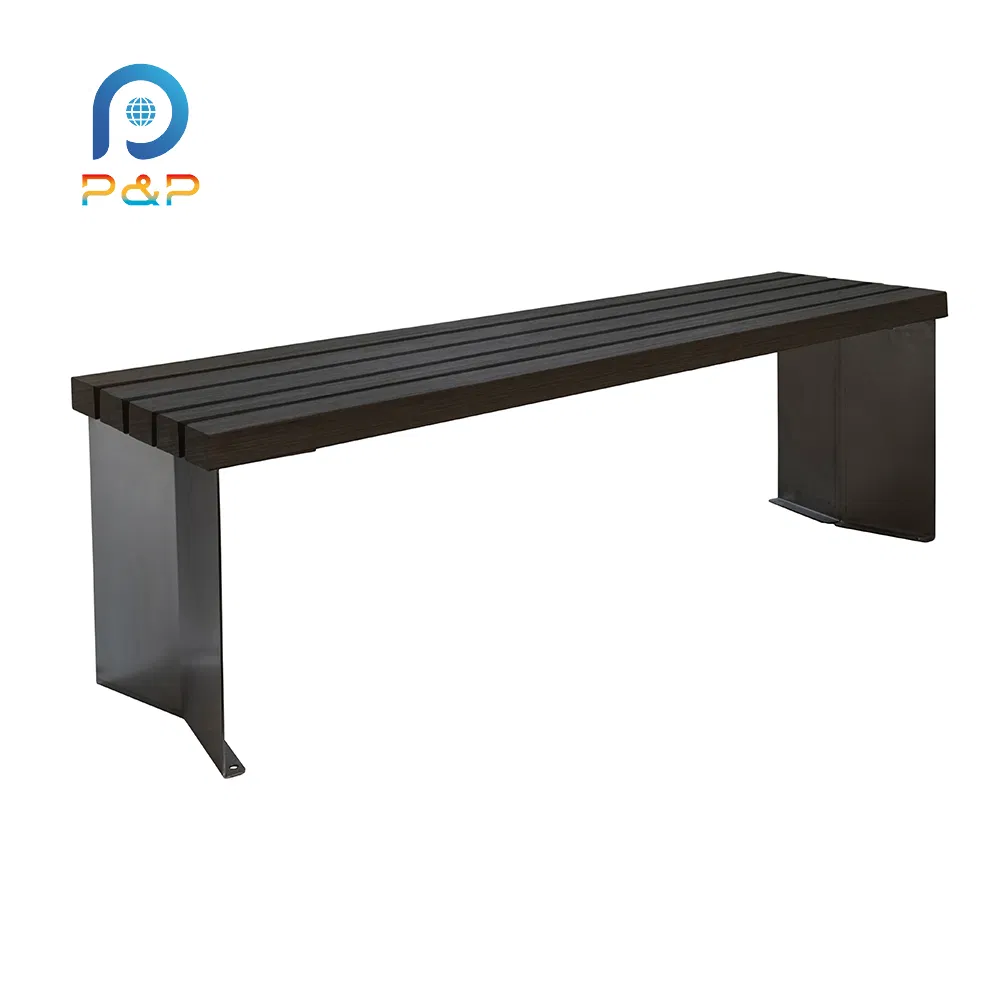 Weather-Resistant Steel Garden Bench for Contemporary Outdoor Living