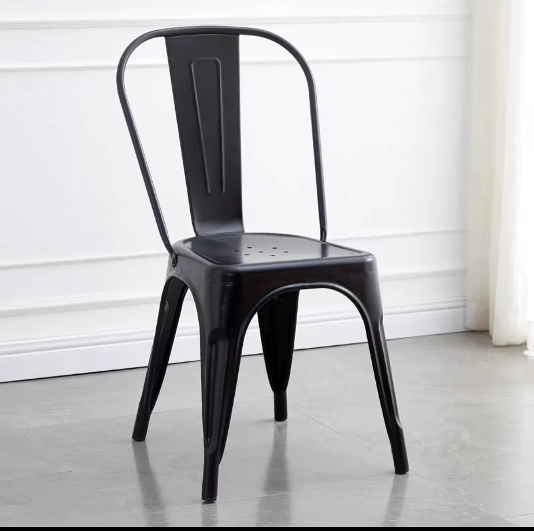 Tolix Metal Dining Indoor-Outdoor Use Restaurant Stackable Classic Bistro Cafe Chairs