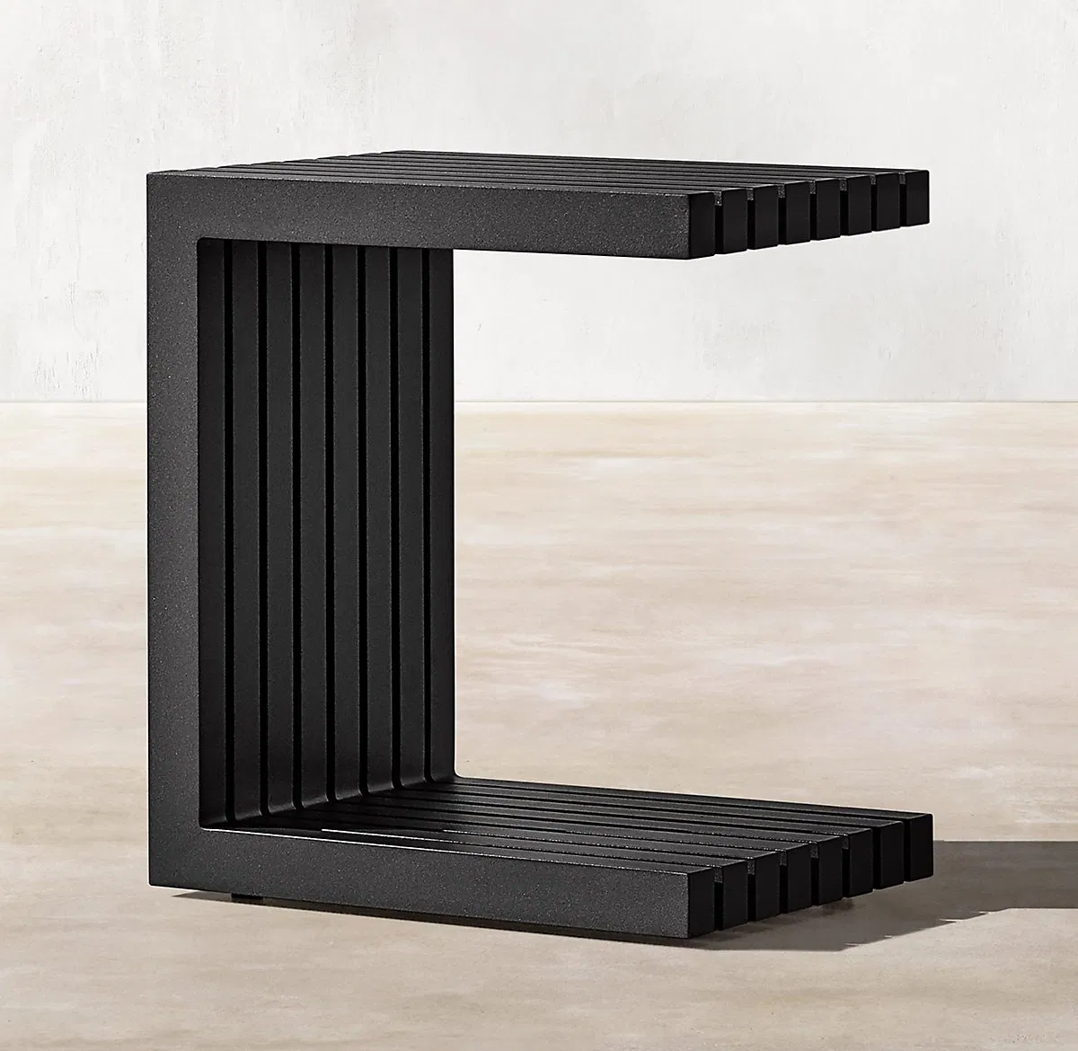 Luxury Hotel Poolside Metal Sun Lounnger Black Aluminum Sunbed outdoor Chiase Lounge