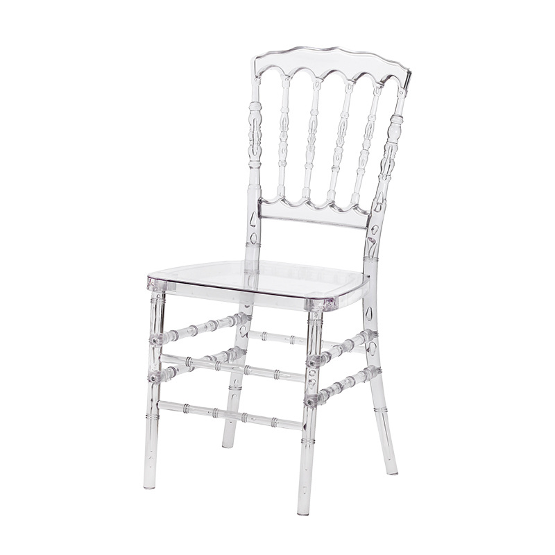 Hot Sale Outdoor Modern Plastic Transparent Napoleon Chiavari Latest Wedding Chair