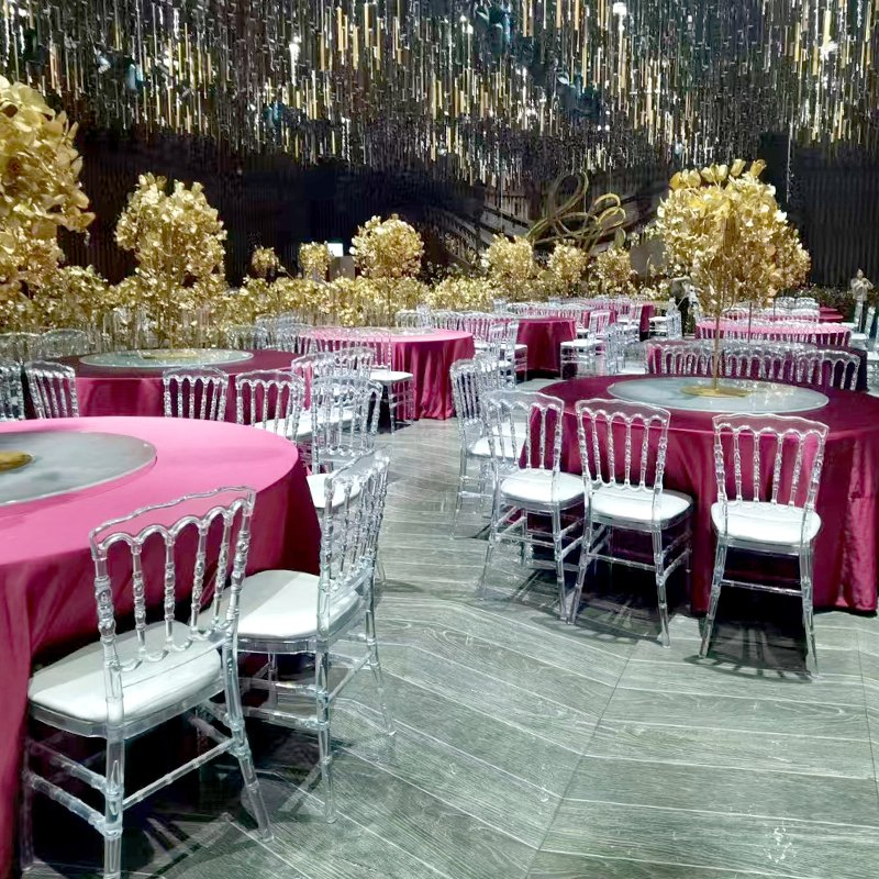 Stacking Clear Plastic Party Event Banquet Acrylic Chiavari Wedding Chairs Events