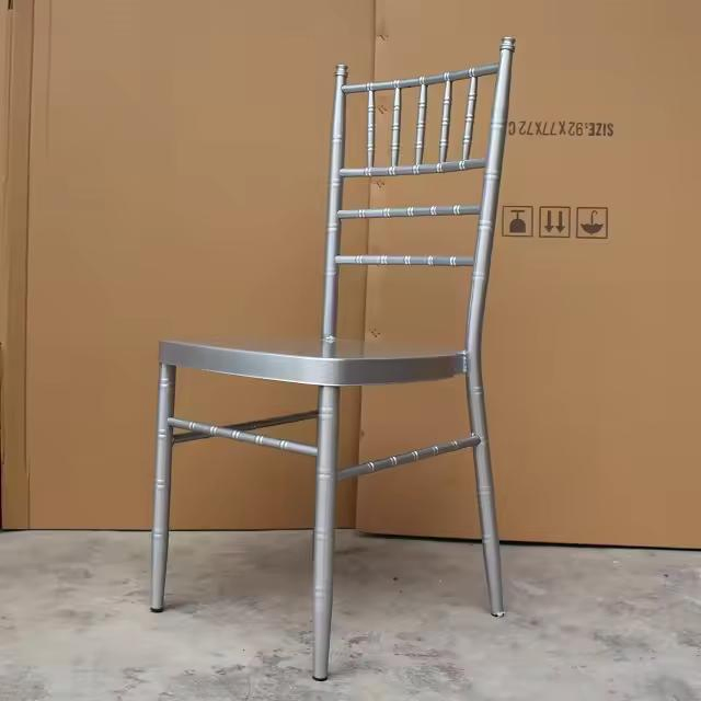 Chiavari Chair Event Name Tiffan Steel Chair Outdoor Hotel Metal Types of Furniture Wholesale Wedding Chair with Cushions