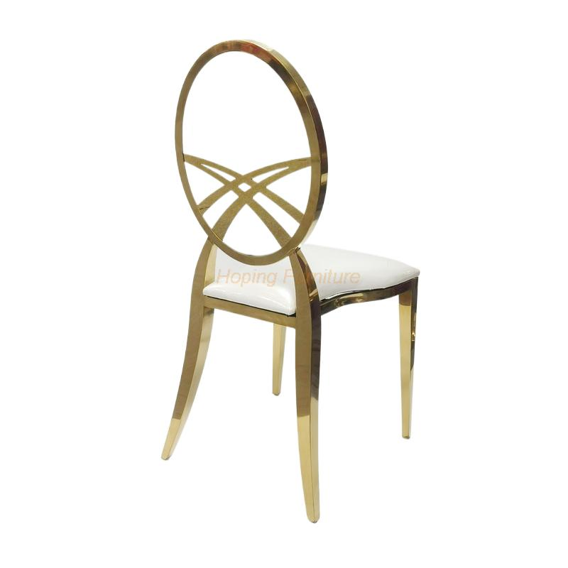 Silla De Banquete Stack Chair Lightweight Cafe Chair Standard Stainless Steel Stackable Office Chair Wedding Bride Gold Metal Dining Chairs