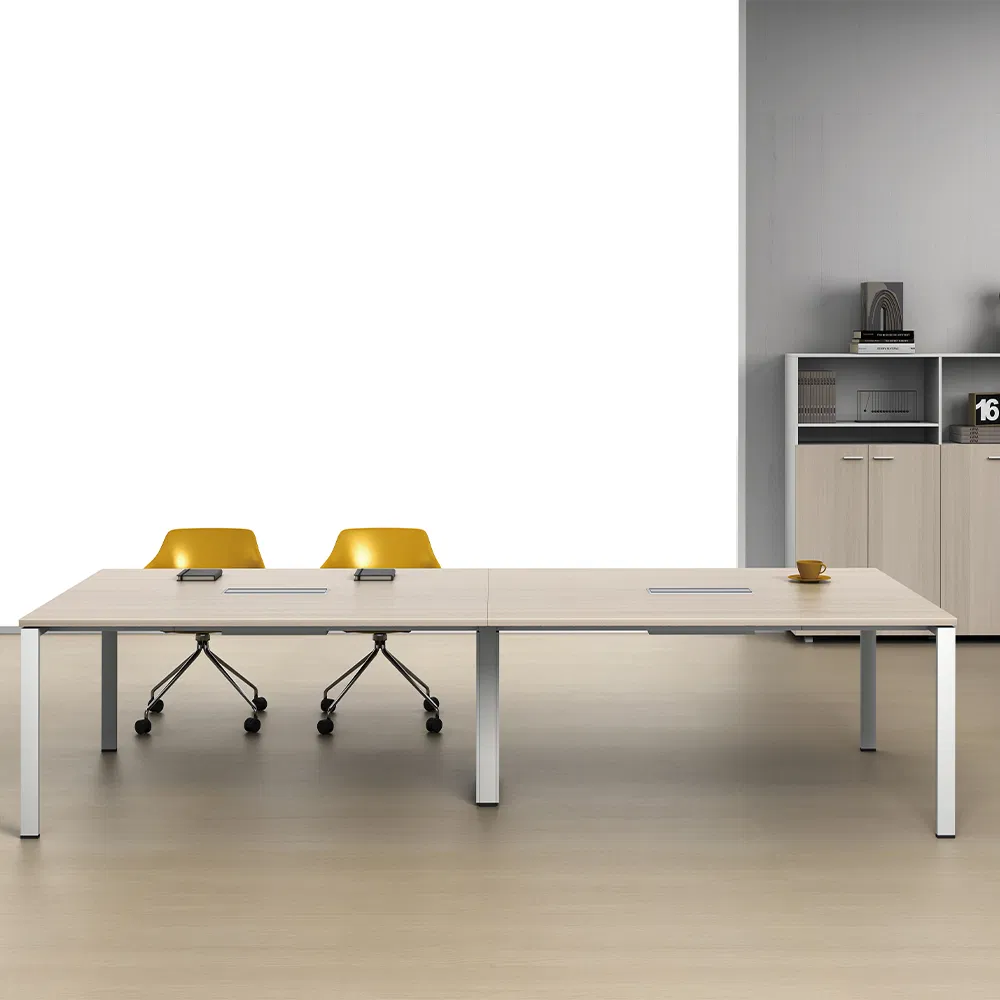 Modern Luxury Melamine Top Boardroom Desk Meeting Rooms Contemporary Wood Office Furniture Large Conference Table