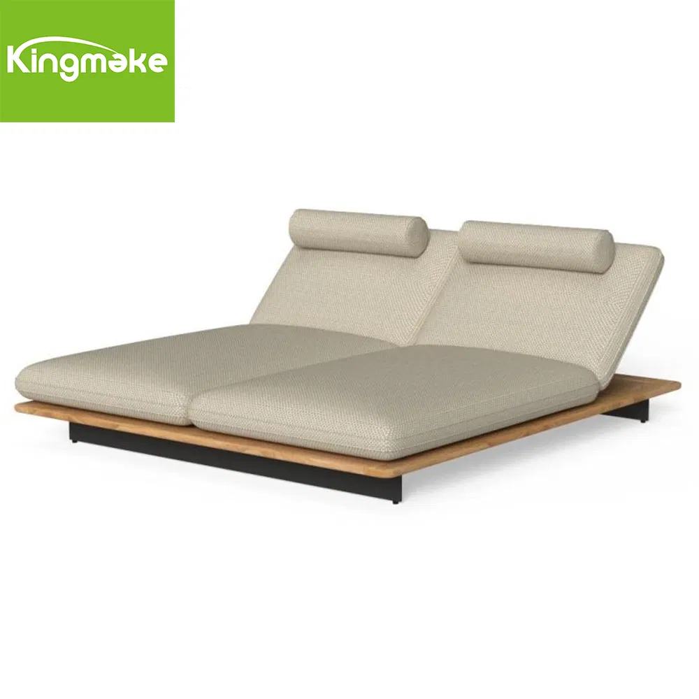 Luxury Outdoor Sun Bed Kingmake Garden Poolside Teak Sun Lounger