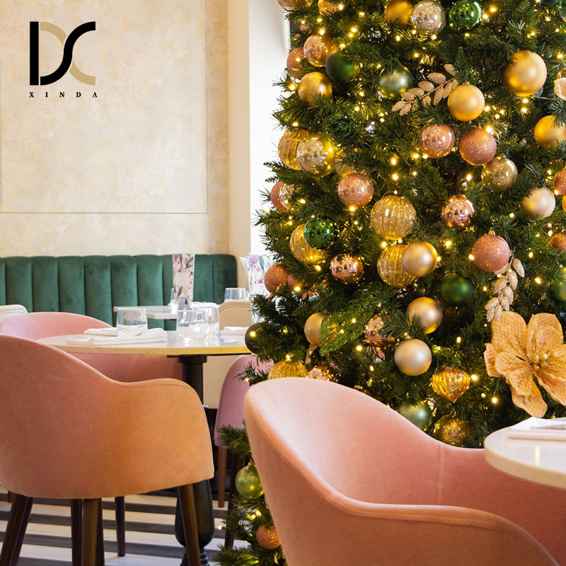 Modern European Style Hotel Lobby Cafe Bespoke Upholstered Pink Booth Seating