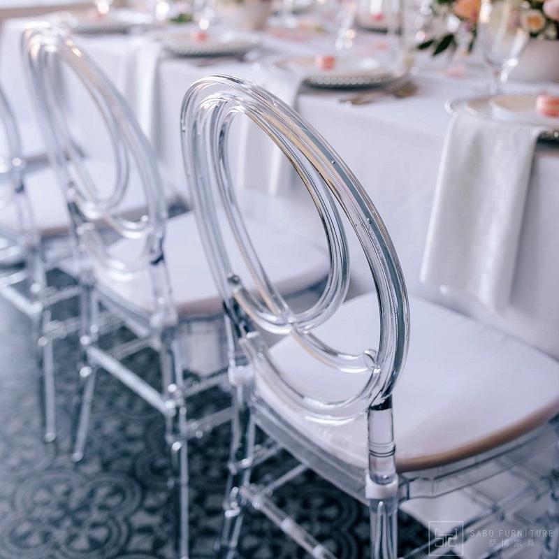 Wholesale Clear Plastic Resin Wedding Tiffany Chiavari Chair in Living Room Restaurant Dining Garden White Transparent PC Acrylic Hotel Event for Phoenix Chairs
