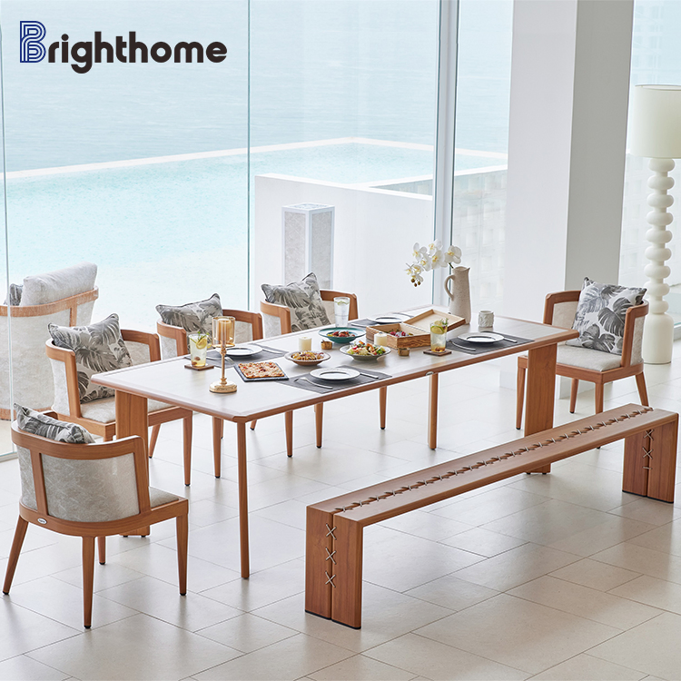 Aluminum Patio Tables Chairs Outdoor Restaurant Furniture Dining Set