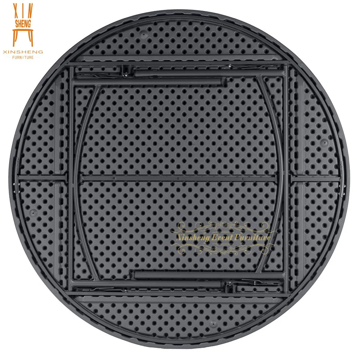 Events Party Wedding Outdoor 6FT 5FT 4FT HDPE Round White Foldable Plastic Banquet Tables