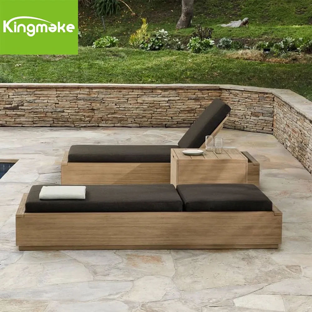 Luxury Outdoor Living Solid Teak Wood Garden Poolside Sun Loungers
