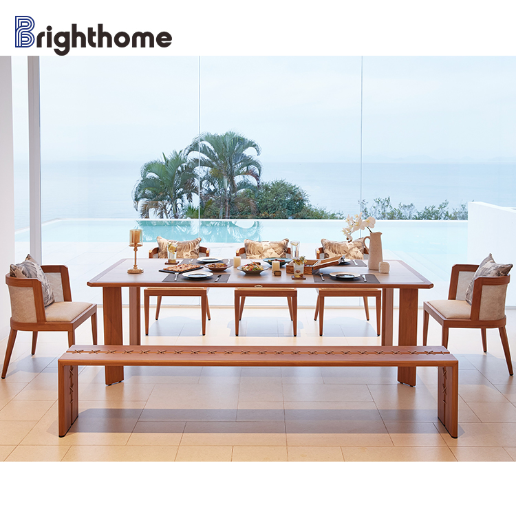 Aluminum Patio Tables Chairs Outdoor Restaurant Furniture Dining Set