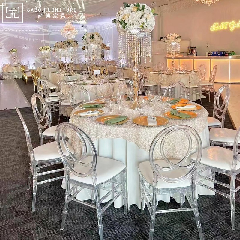 Wholesale Clear Plastic Resin Wedding Tiffany Chiavari Chair in Living Room Restaurant Dining Garden White Transparent PC Acrylic Hotel Event for Phoenix Chairs