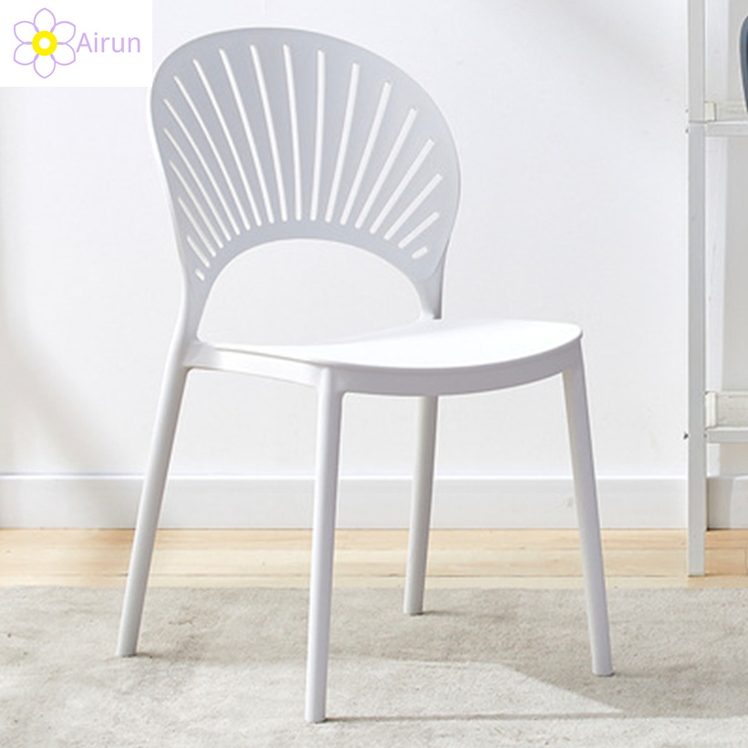 Stackable Dining Chairs Living Room Furniture Colorful Indoor Outdoor Study Home Office Bar Restaurant Cafe PP Plastic Resin Kitchen Garden Shell Chair