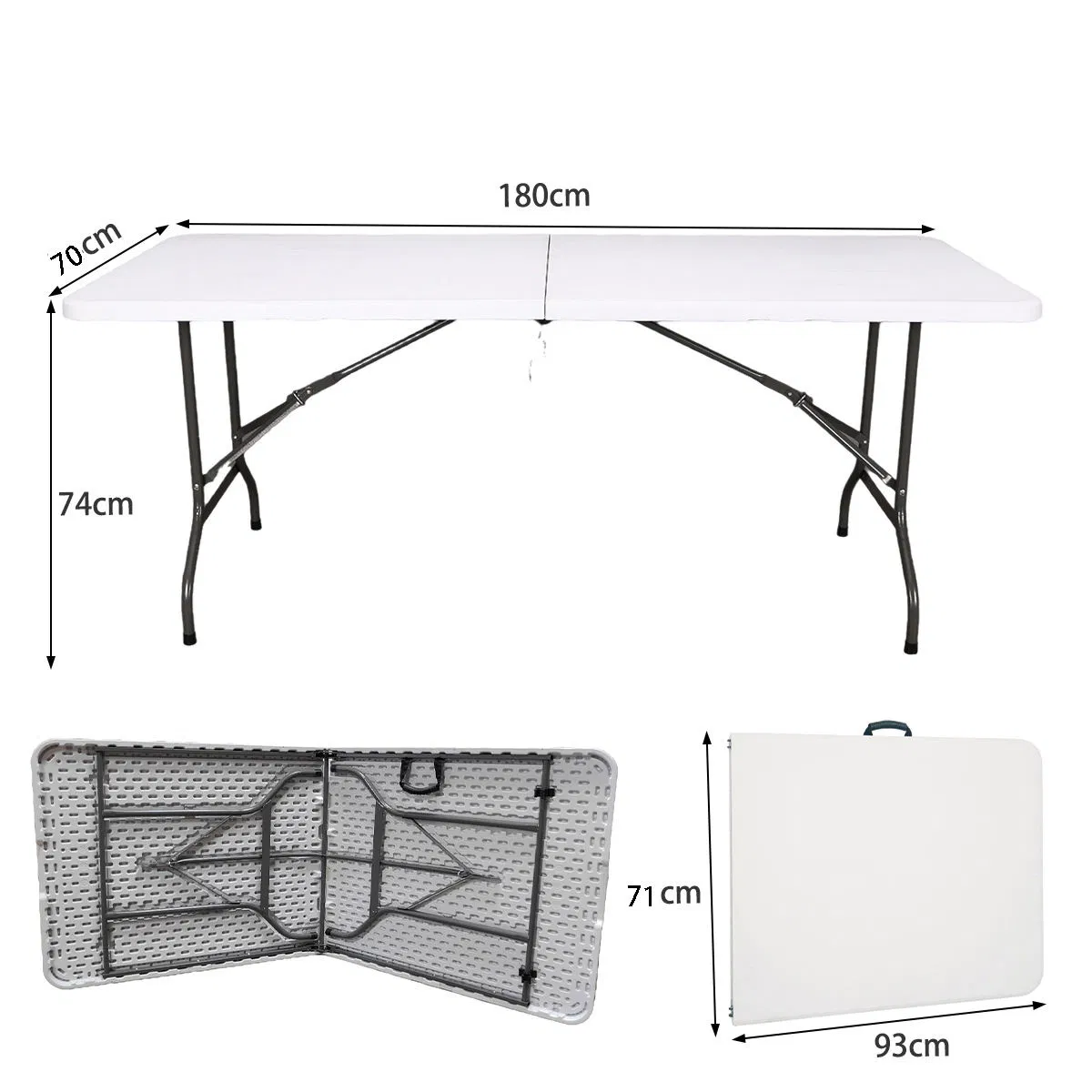 Durable 6FT HDPE Folding Table for Indoor and Outdoor Events