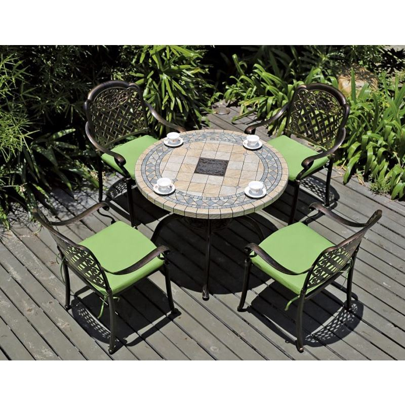 Outdoor Aluminum Garden Furniture Dining Set Chair Table Set for Patio Use