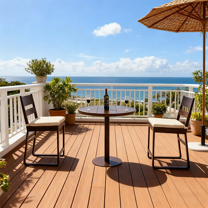 Outdoor Furniture with 2 Cafe Stools Backyard/Patio Garden Metal Aluminum Round Bar Table Set for Height Dining/Cafe/Coffee