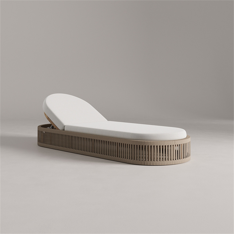 Luxury Teak Double Sun Lounger for Hotel Poolside Relaxation