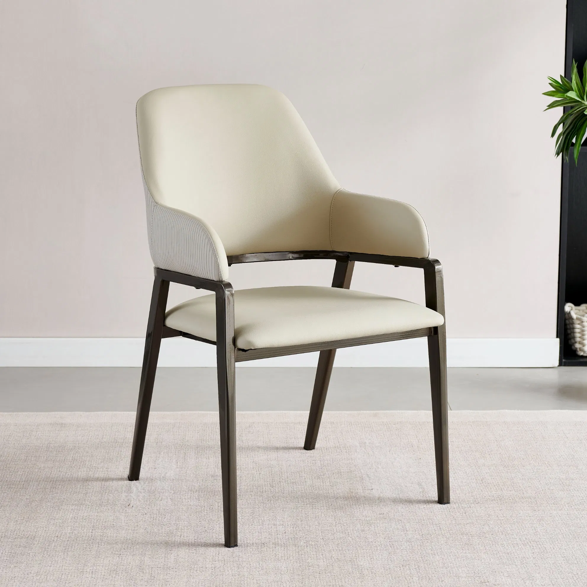 Modern Stackable Colorful Sintered Stone Dining Chair for Living Room Restaurant and Cafe