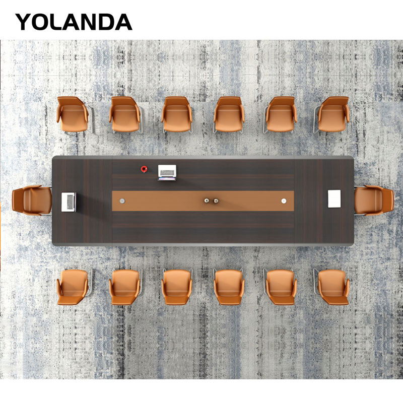 Yolanda Office Furniture Large Conference Table a Sturdy Negotiating Table Made of Wood for a Company's Meeting Room Desk
