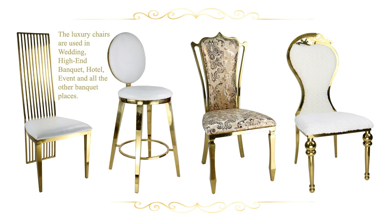 Luxury Steel Hotel Banquet Chair Chiavari Chairs for Wedding Dinning Event