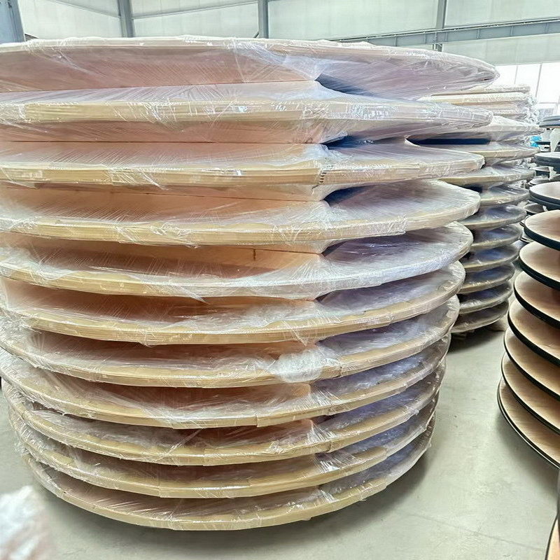 Round Plywood Banquet Folding Table for Dining Outdoor Hotel Party Wedding Events
