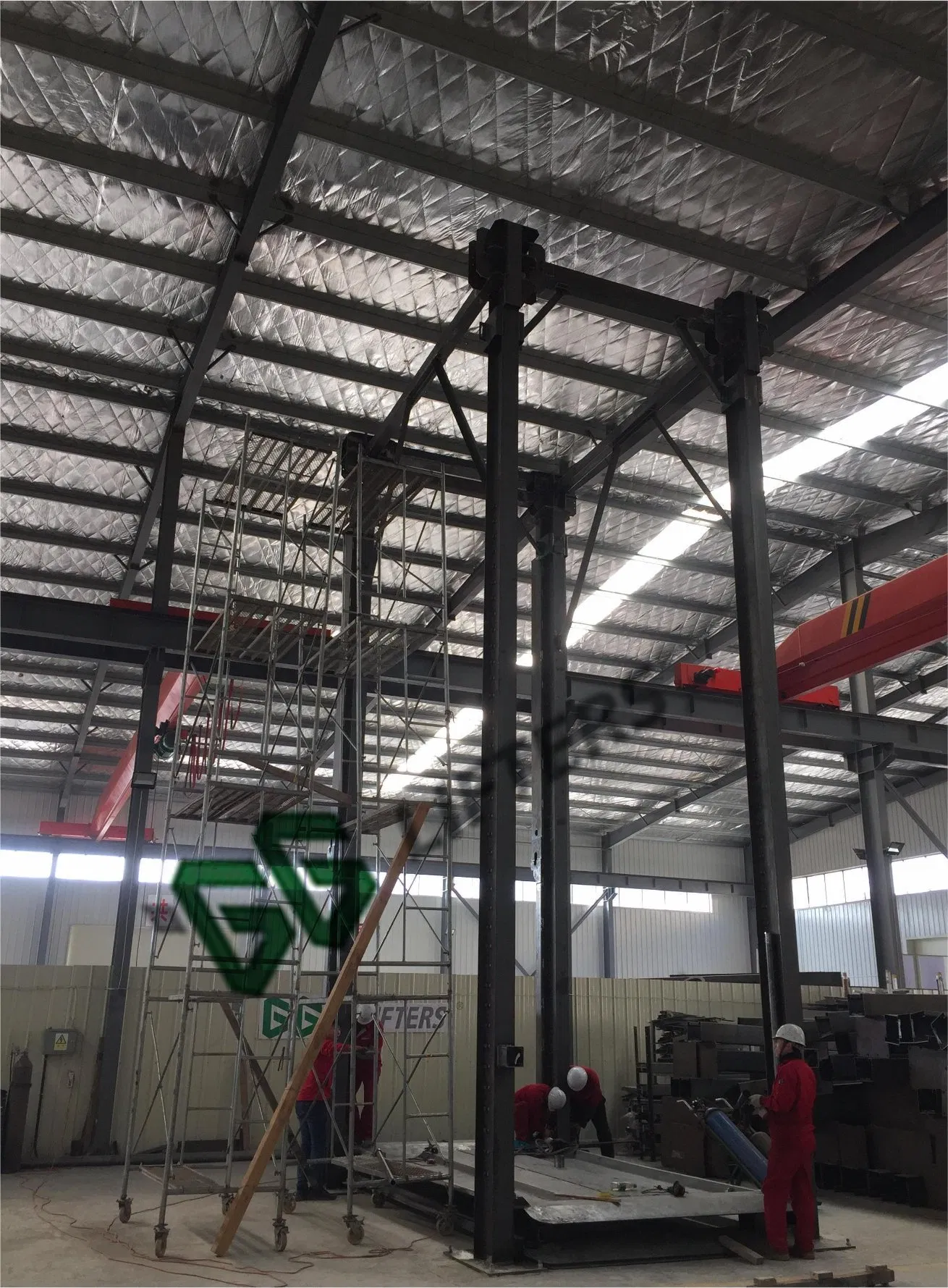 4 post smart quad stacker parking lift hydraulic storage platform triple automatic car parking system