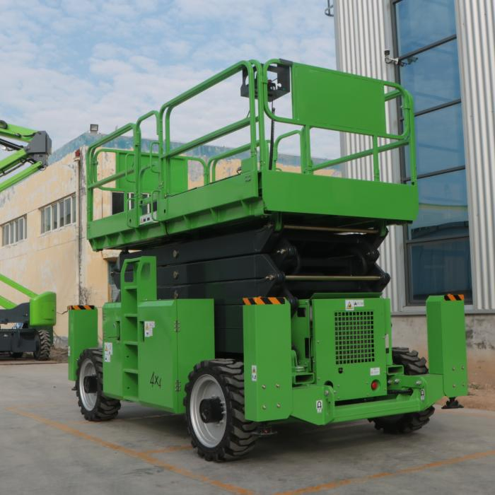 16m Max Height Diesel Scissor Lift - 450kg Capacity &amp; Rough Terrain Option for Outdoor Jobs From Gp