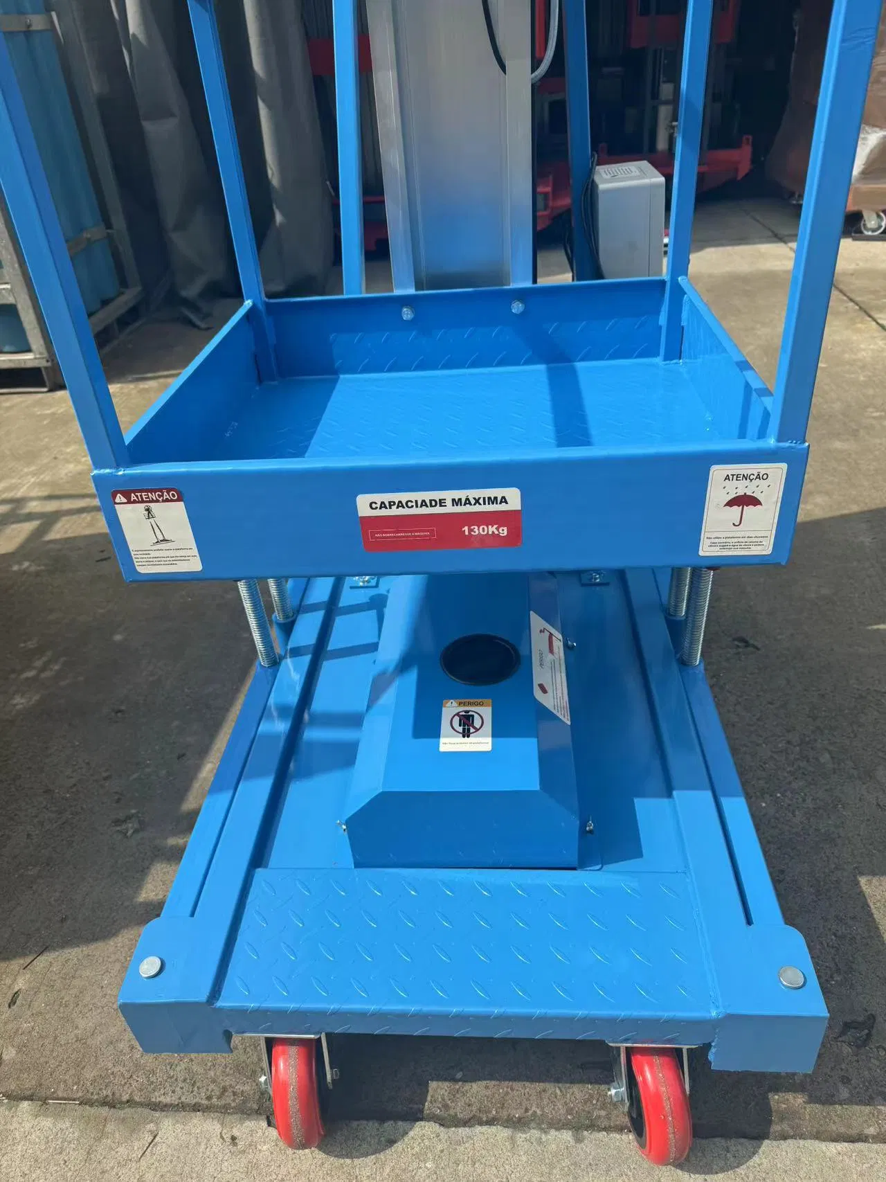 8m Aluminum Ladder Electric Hydraulic Vertical Telescopic Single Mast Electric Lift Platform (PSMEF1308)