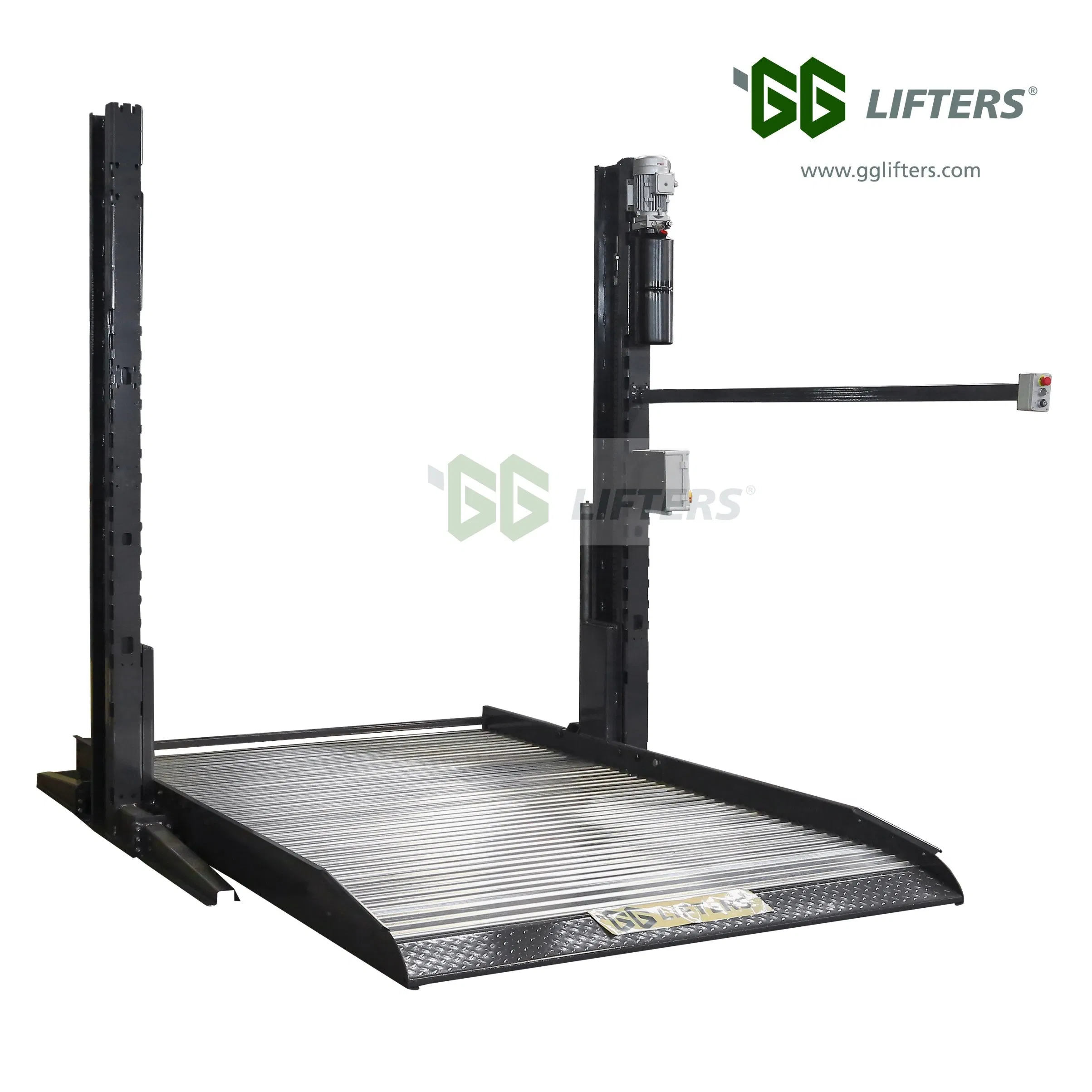 2 post auto parking car lift parking double deck platform auto car equipment garage auto lift hydraulic parking system