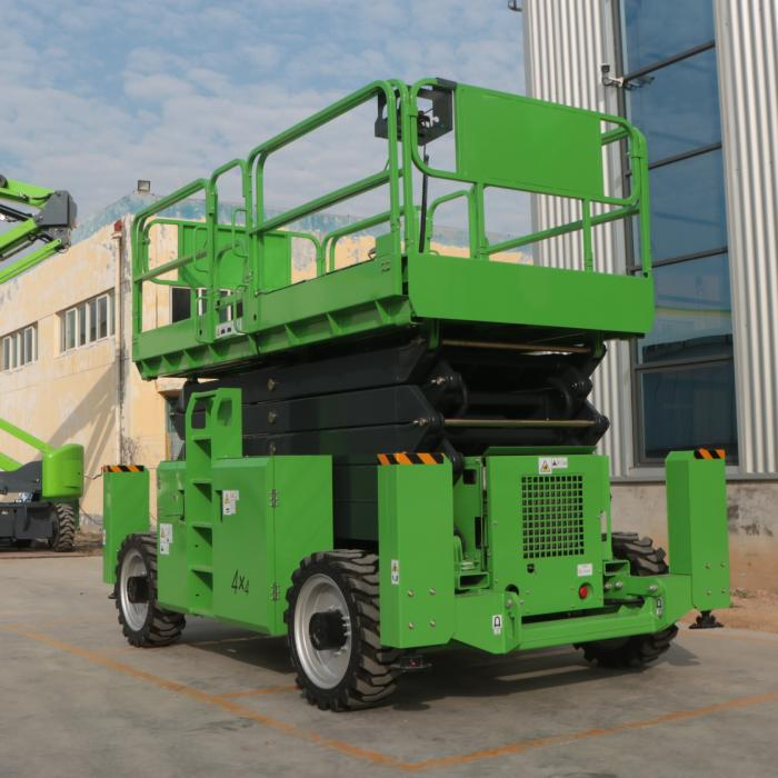 16m Max Height Diesel Scissor Lift - 450kg Capacity &amp; Rough Terrain Option for Outdoor Jobs From Gp