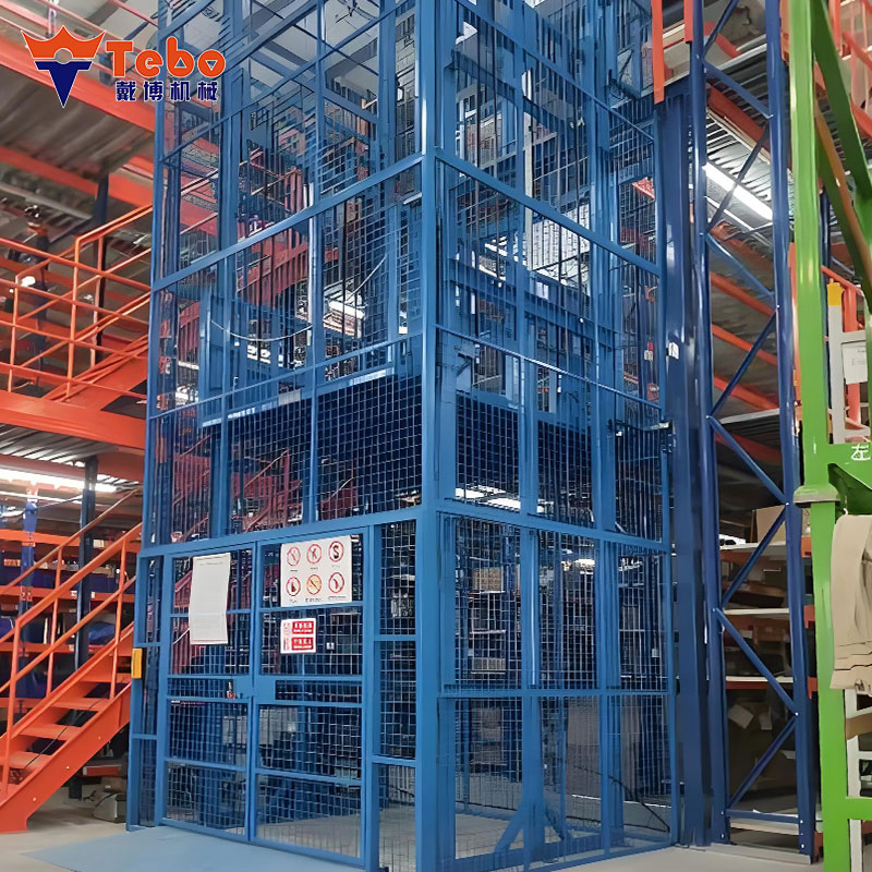 Commercial Industrial Cargo Lift with Mesh Shaft for Multi-Floor Goods Transfer
