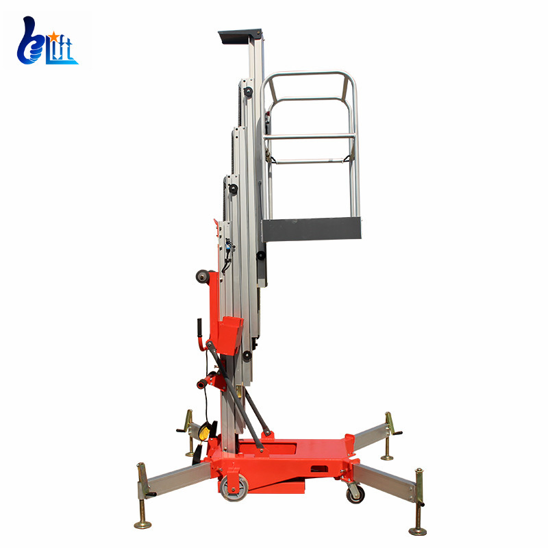Man Lift Aerial Work Platform Hydraulic Single Person Mobile Electric Lift Platform