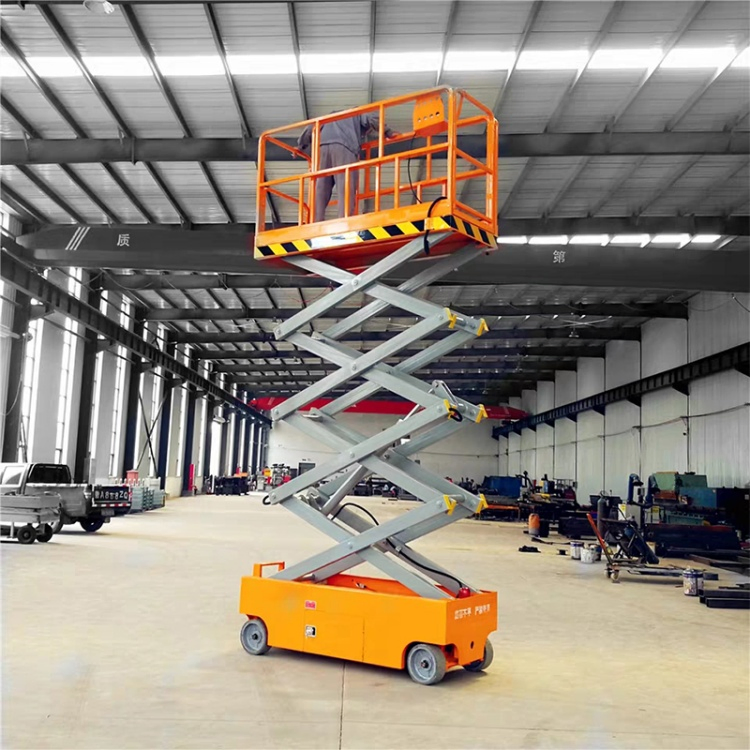 Compact Electric Hydraulic Scissor Lift for Rough Terrain